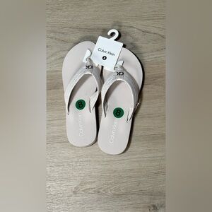 Calvin Klein Women's Pale Pink Thong Sandals